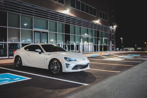 A dark parking lot should be monitored for security purposes.